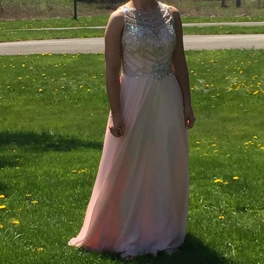Stunning, Long, Elegant Rose Prom Dress